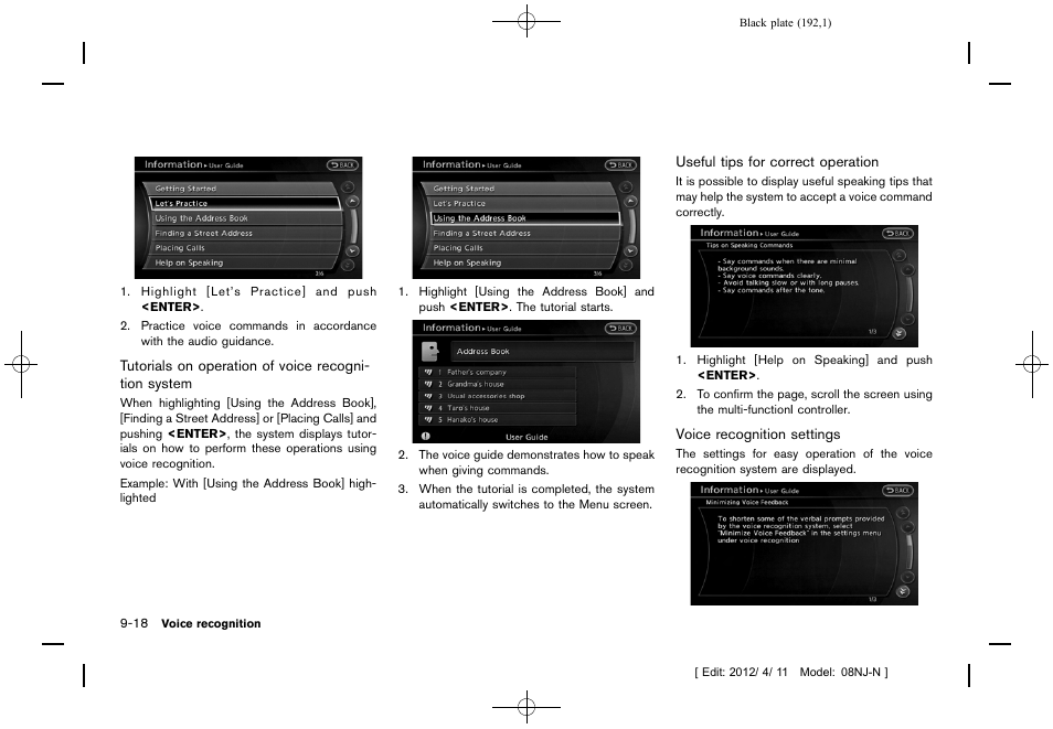 NISSAN 2013 Quest - Navigation System Owner's Manual User Manual | Page 192 / 243