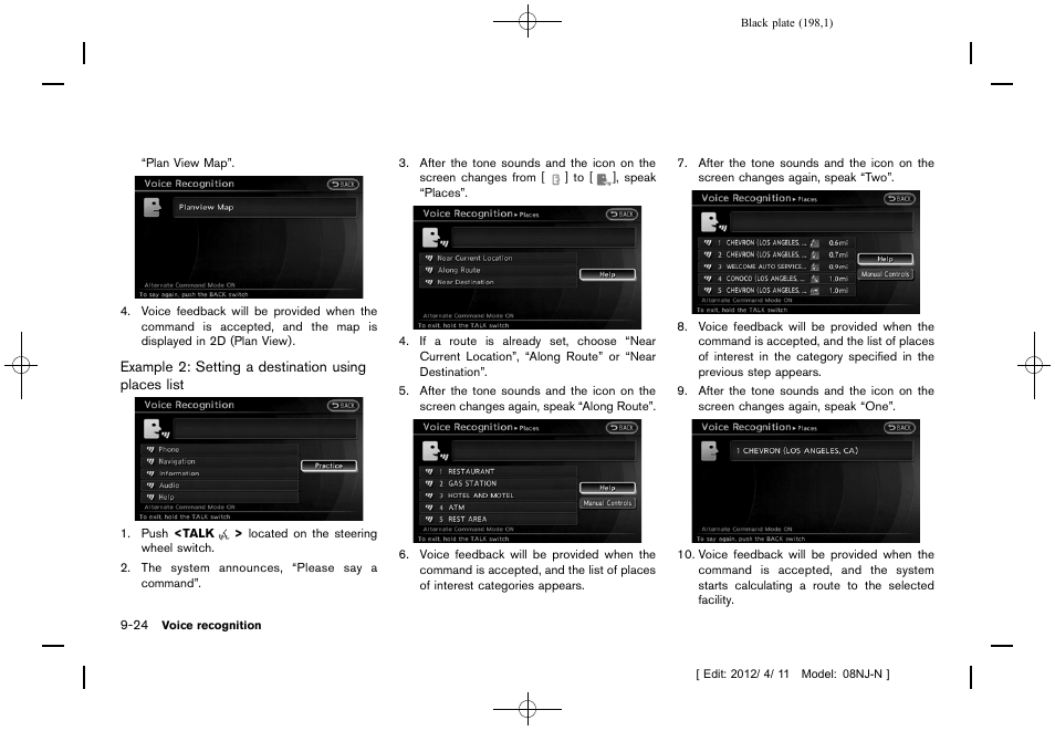 NISSAN 2013 Quest - Navigation System Owner's Manual User Manual | Page 198 / 243