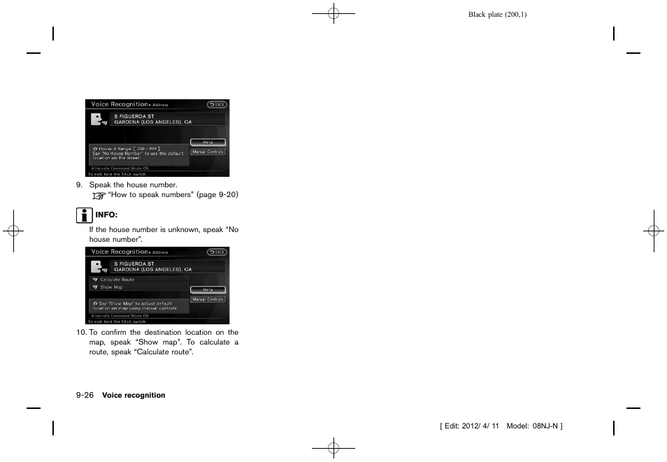 NISSAN 2013 Quest - Navigation System Owner's Manual User Manual | Page 200 / 243