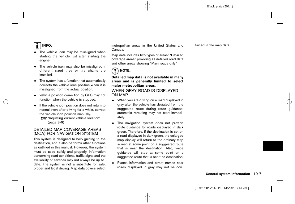 NISSAN 2013 Quest - Navigation System Owner's Manual User Manual | Page 207 / 243