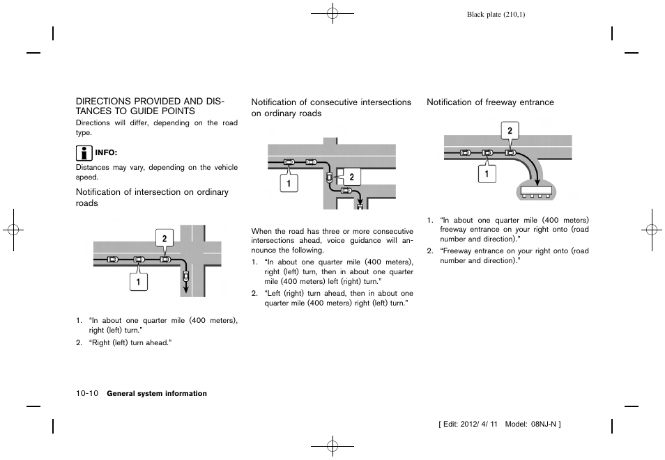 NISSAN 2013 Quest - Navigation System Owner's Manual User Manual | Page 210 / 243
