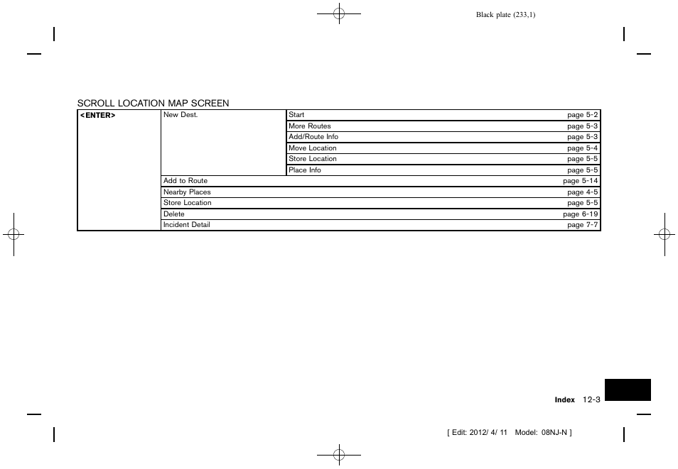 NISSAN 2013 Quest - Navigation System Owner's Manual User Manual | Page 233 / 243