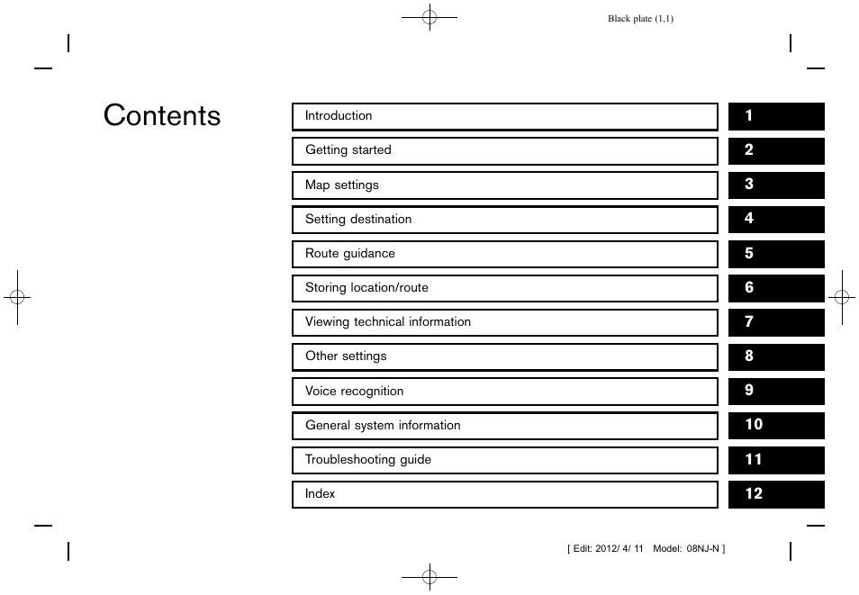 NISSAN 2013 Quest - Navigation System Owner's Manual User Manual | Page 3 / 243