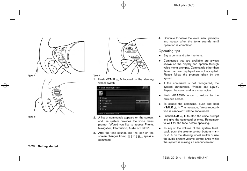 Command list -27 | NISSAN 2013 Quest - Navigation System Owner's Manual User Manual | Page 34 / 243