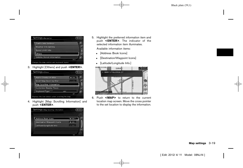 NISSAN 2013 Quest - Navigation System Owner's Manual User Manual | Page 59 / 243