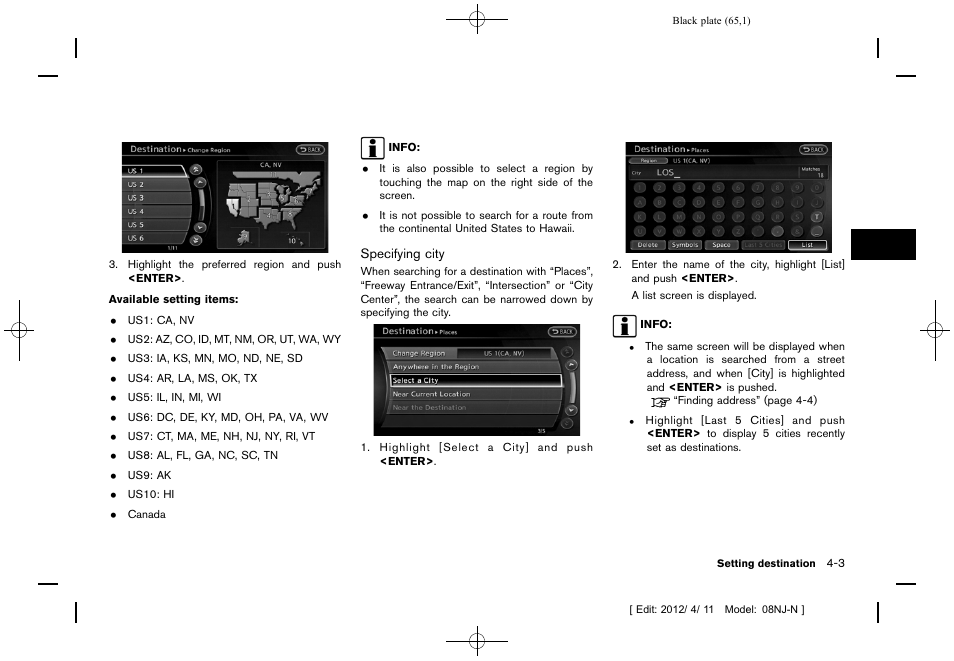 NISSAN 2013 Quest - Navigation System Owner's Manual User Manual | Page 65 / 243