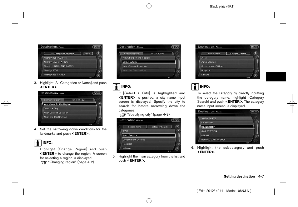 NISSAN 2013 Quest - Navigation System Owner's Manual User Manual | Page 69 / 243