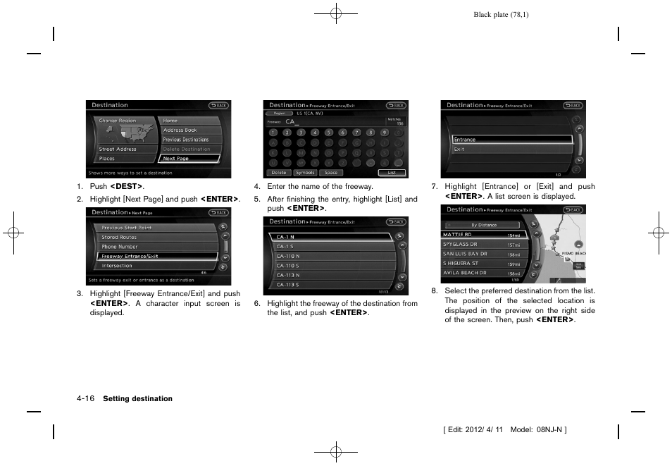 NISSAN 2013 Quest - Navigation System Owner's Manual User Manual | Page 78 / 243