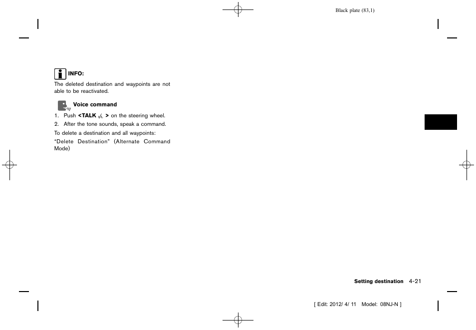 NISSAN 2013 Quest - Navigation System Owner's Manual User Manual | Page 83 / 243