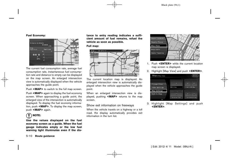 NISSAN 2013 Quest - Navigation System Owner's Manual User Manual | Page 94 / 243