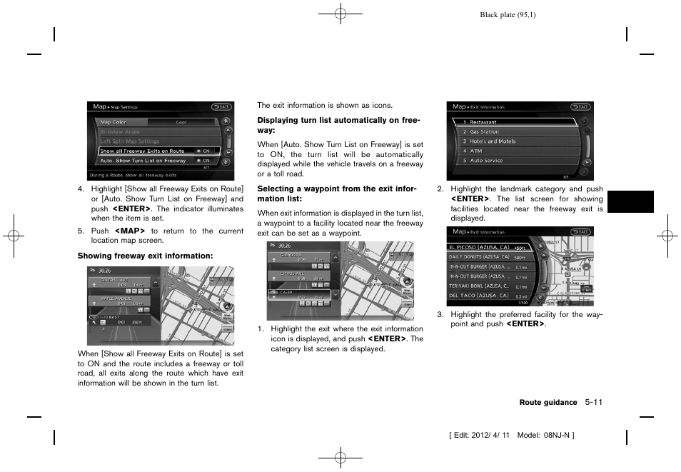 NISSAN 2013 Quest - Navigation System Owner's Manual User Manual | Page 95 / 243