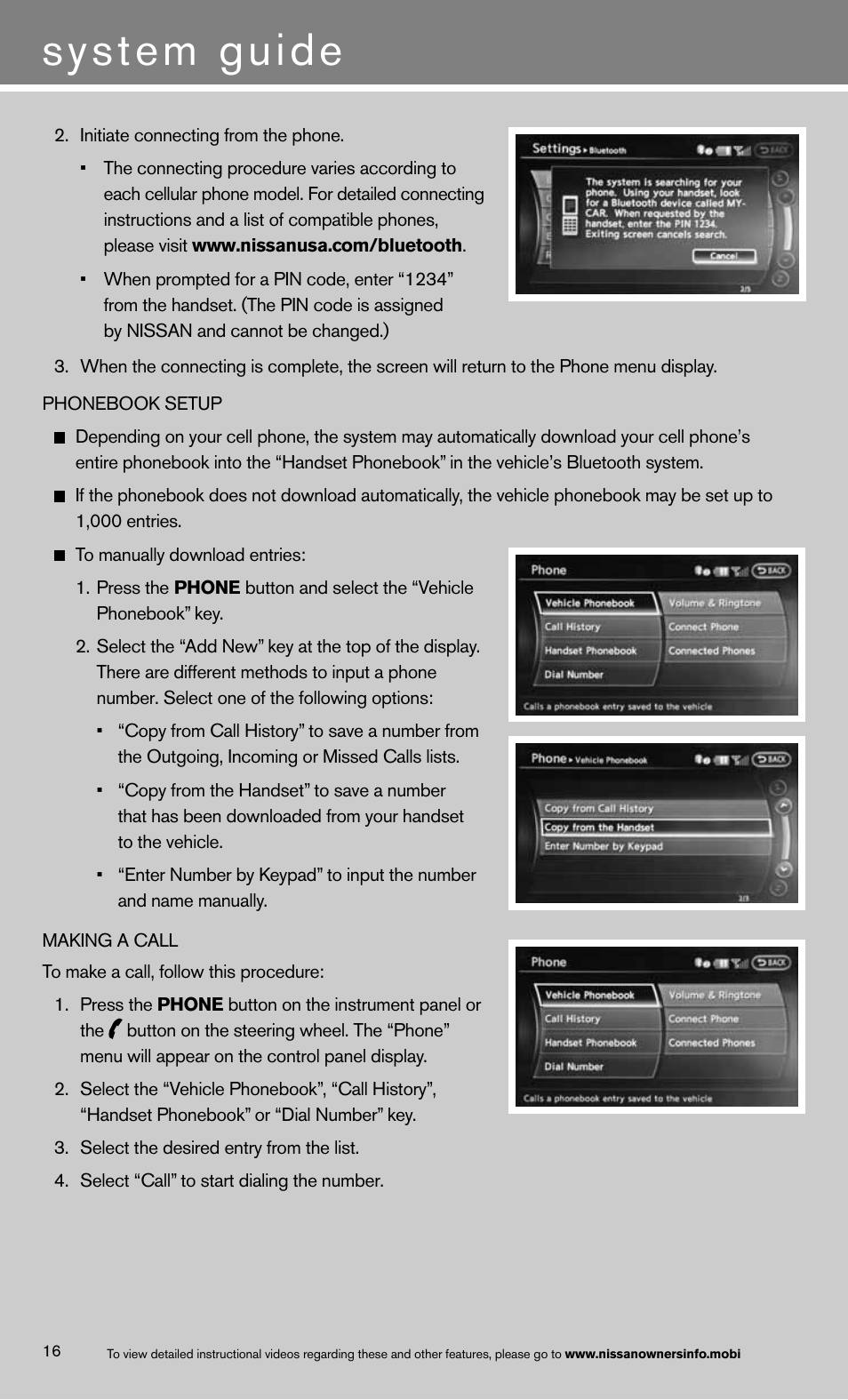 System guide | NISSAN 2013 370Z Roadster - Quick Reference Guide User Manual | Page 20 / 26