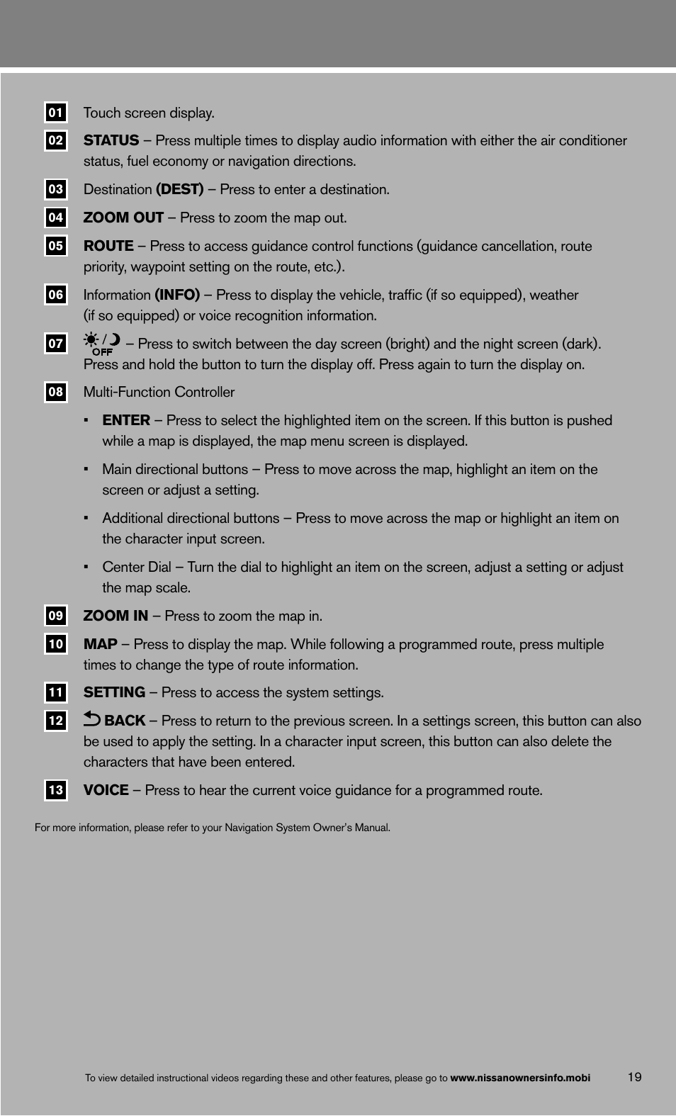 NISSAN 2013 370Z Roadster - Quick Reference Guide User Manual | Page 23 / 26