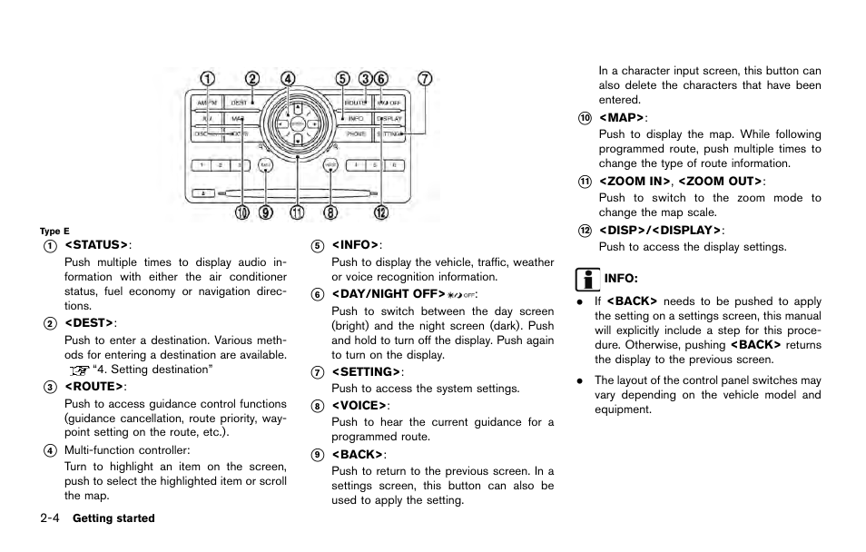 NISSAN 2014 Quest - Navigation System Owner's Manual User Manual | Page 14 / 252