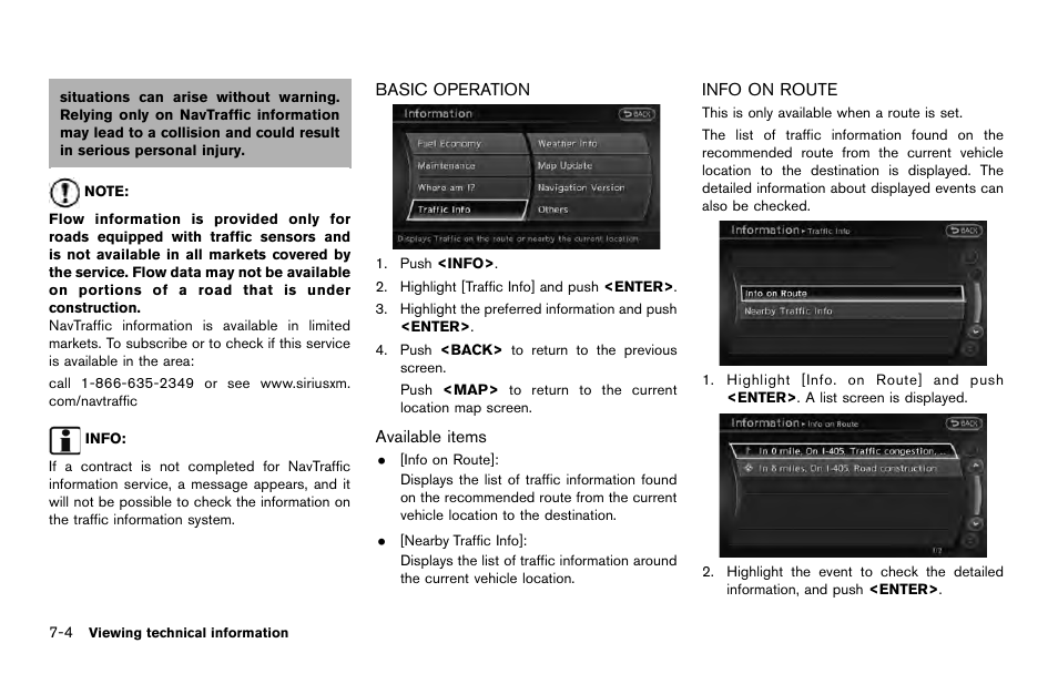 Basic operation -4 info on route -4 | NISSAN 2014 Quest - Navigation System Owner's Manual User Manual | Page 146 / 252