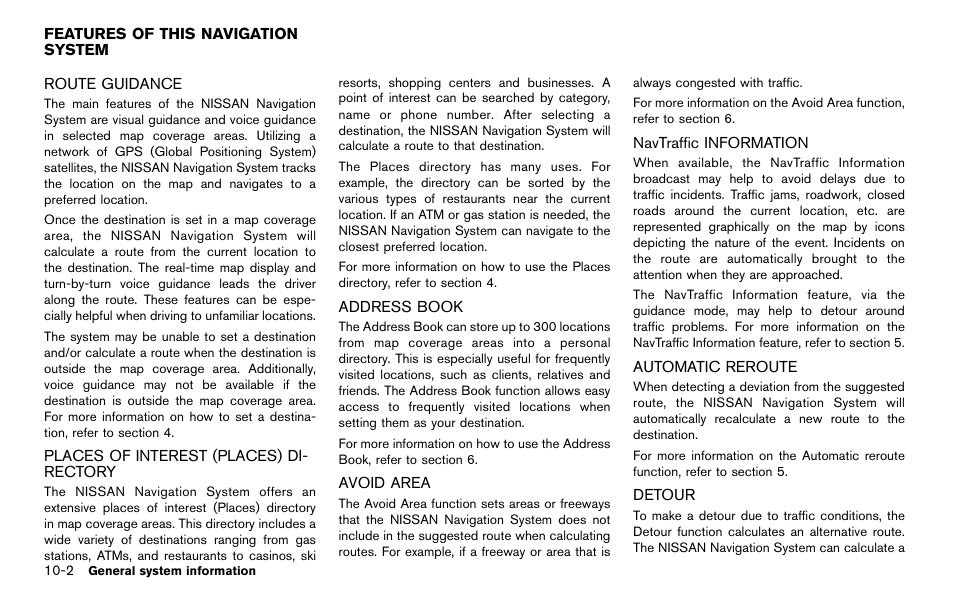 Features of this navigation system -2 | NISSAN 2014 Quest - Navigation System Owner's Manual User Manual | Page 204 / 252