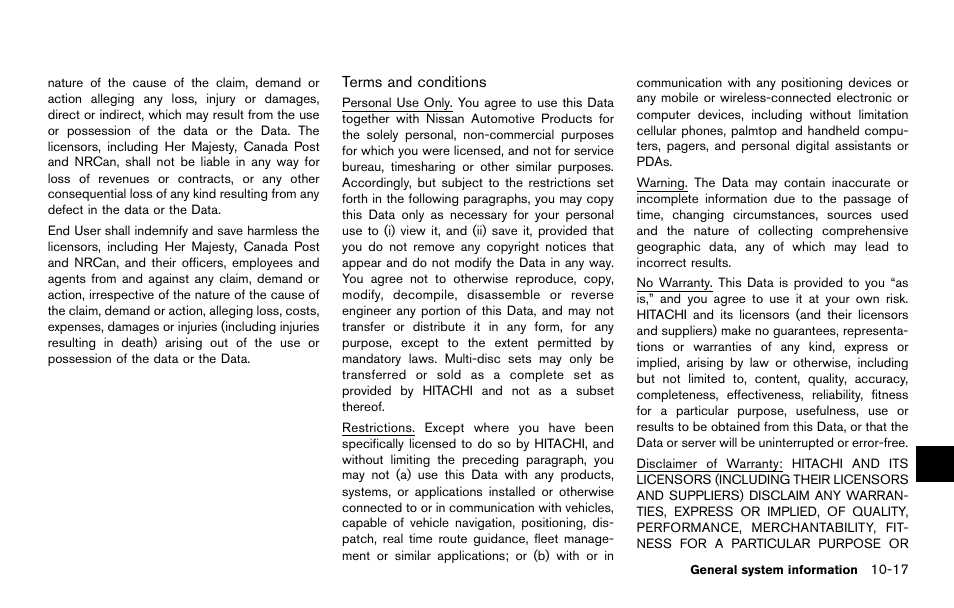 NISSAN 2014 Quest - Navigation System Owner's Manual User Manual | Page 219 / 252