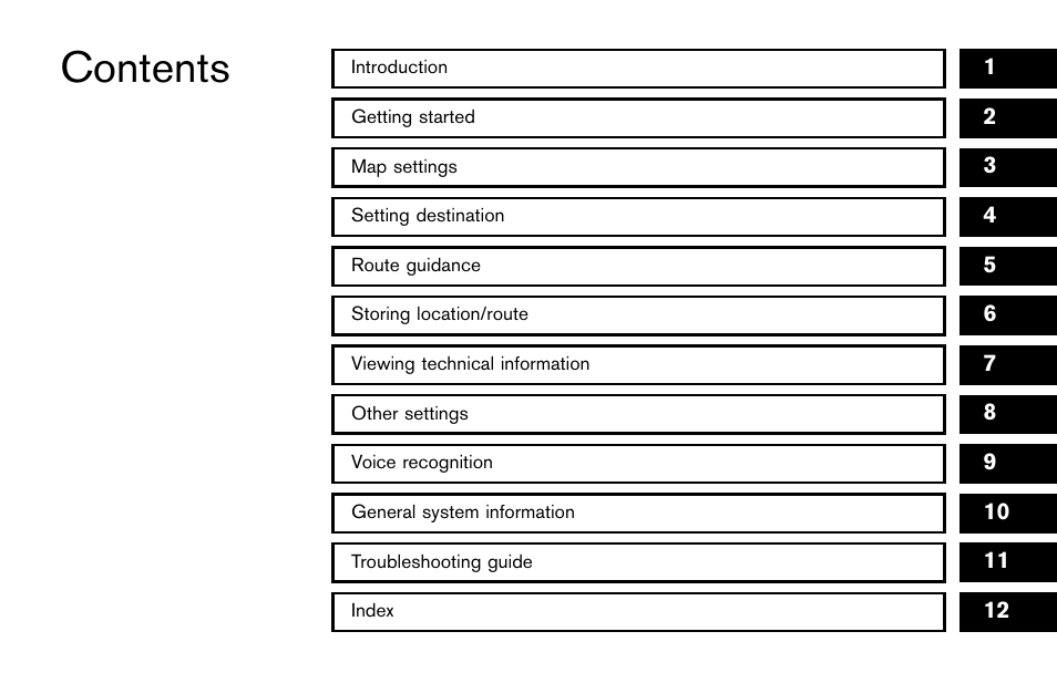 NISSAN 2014 Quest - Navigation System Owner's Manual User Manual | Page 5 / 252