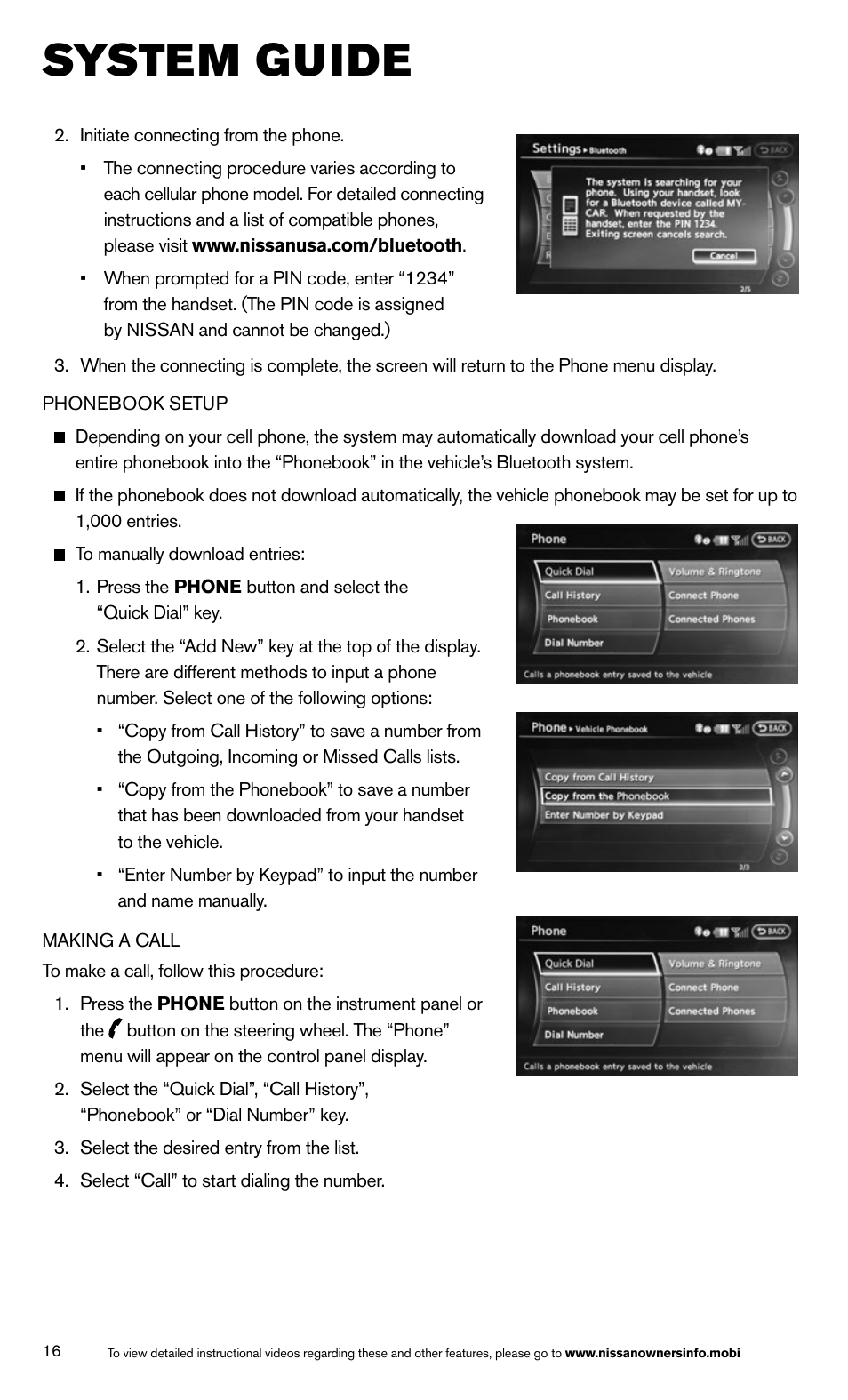 System guide | NISSAN 2014 370Z Roadster - Quick Reference Guide User Manual | Page 18 / 24