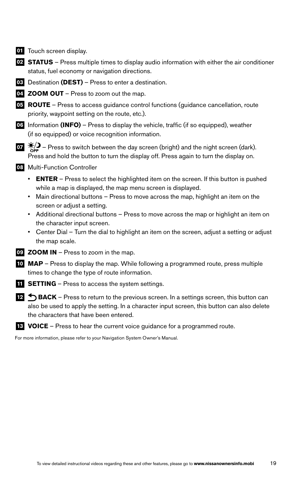 NISSAN 2014 370Z Roadster - Quick Reference Guide User Manual | Page 21 / 24