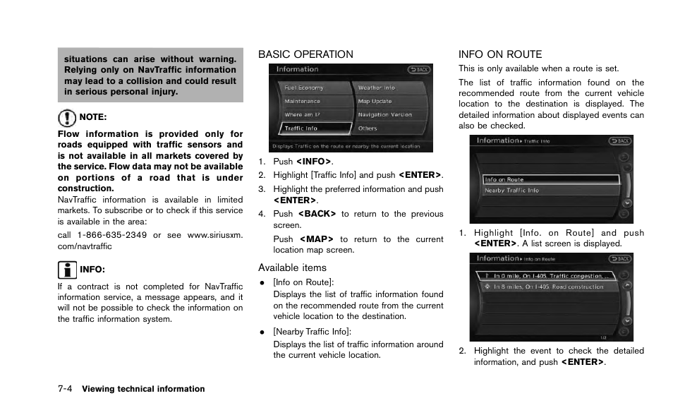Basic operation -4 info on route -4 | NISSAN 2015 Quest - Navigation System Owner's Manual User Manual | Page 140 / 241