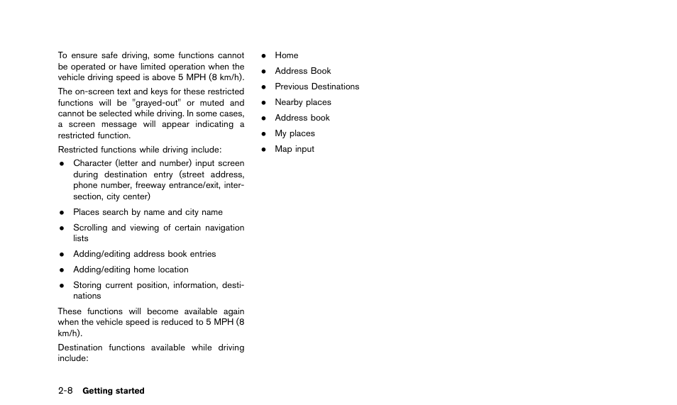 NISSAN 2015 Quest - Navigation System Owner's Manual User Manual | Page 16 / 241