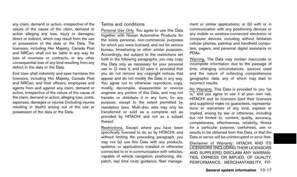 NISSAN 2015 Quest - Navigation System Owner's Manual User Manual | Page 213 / 241