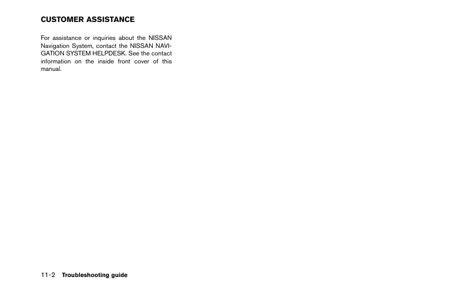 Customer assistance -2 | NISSAN 2015 Quest - Navigation System Owner's Manual User Manual | Page 218 / 241