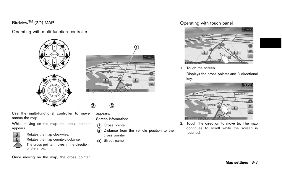 Birdview, 3d) map -7 | NISSAN 2015 Quest - Navigation System Owner's Manual User Manual | Page 47 / 241