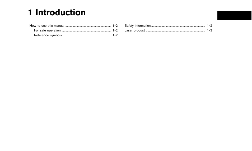 Introduction, 1 introduction | NISSAN 2015 Quest - Navigation System Owner's Manual User Manual | Page 5 / 241