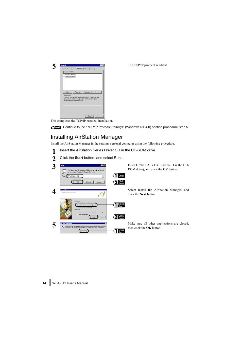 Installing airstation manager | Buffalo Technology WLA-L11 User Manual | Page 16 / 68