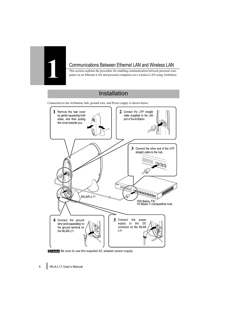 Installation | Buffalo Technology WLA-L11 User Manual | Page 6 / 68
