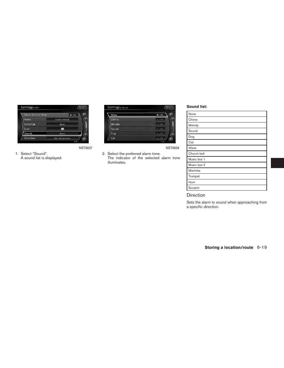 Direction | NISSAN 2012 Altima Sedan - Navigation System Owner's Manual User Manual | Page 167 / 313