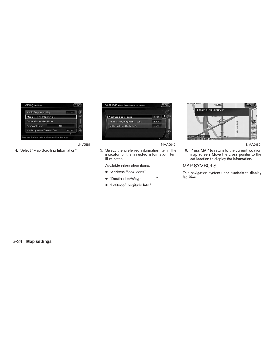 Map symbols -24 | NISSAN 2012 Altima Sedan - Navigation System Owner's Manual User Manual | Page 70 / 313