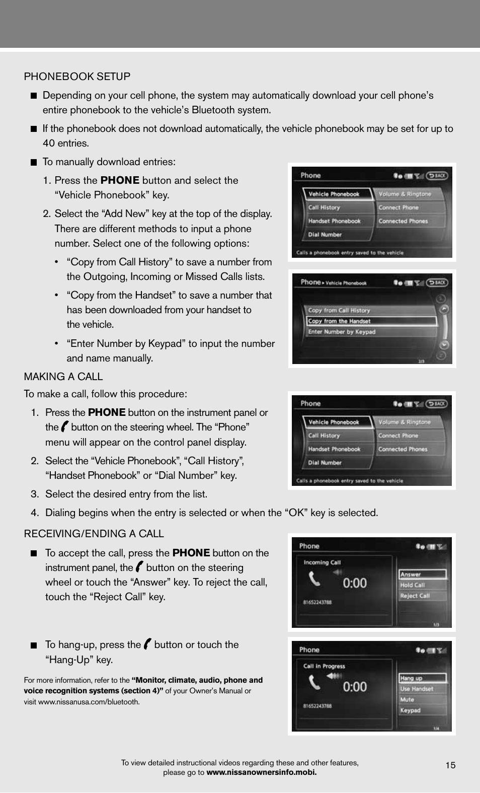 NISSAN 2012 Altima Sedan - Quick Reference Guide User Manual | Page 17 / 20