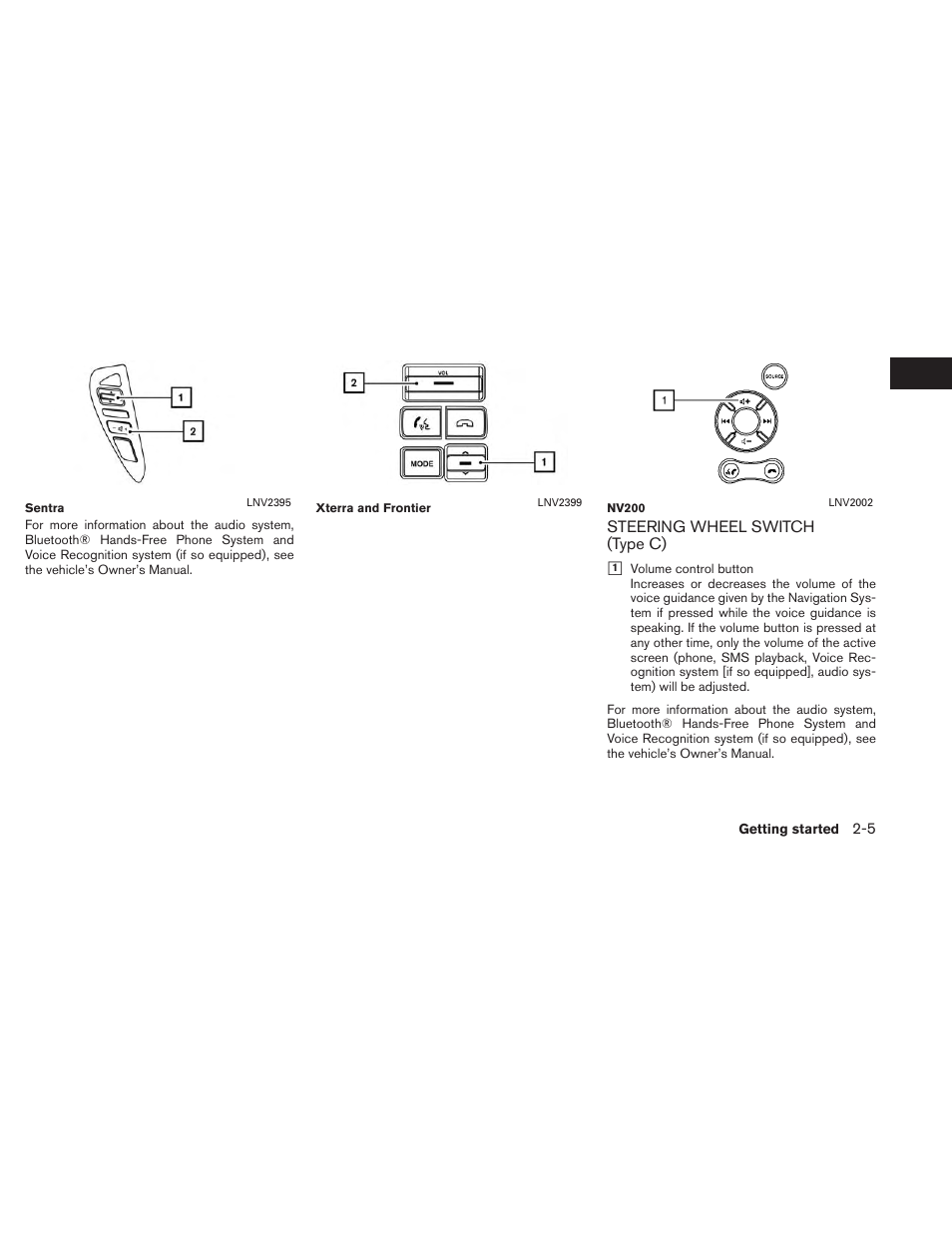 Steering wheel switch (type c) -5 | NISSAN 2013 Titan - Navigation System Owner's Manual User Manual | Page 13 / 104