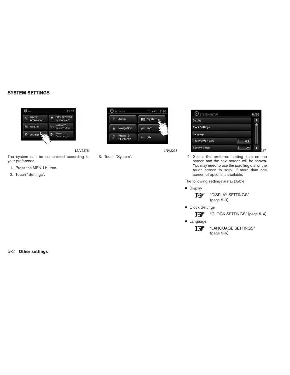 System settings -2 | NISSAN 2013 Titan - Navigation System Owner's Manual User Manual | Page 82 / 104