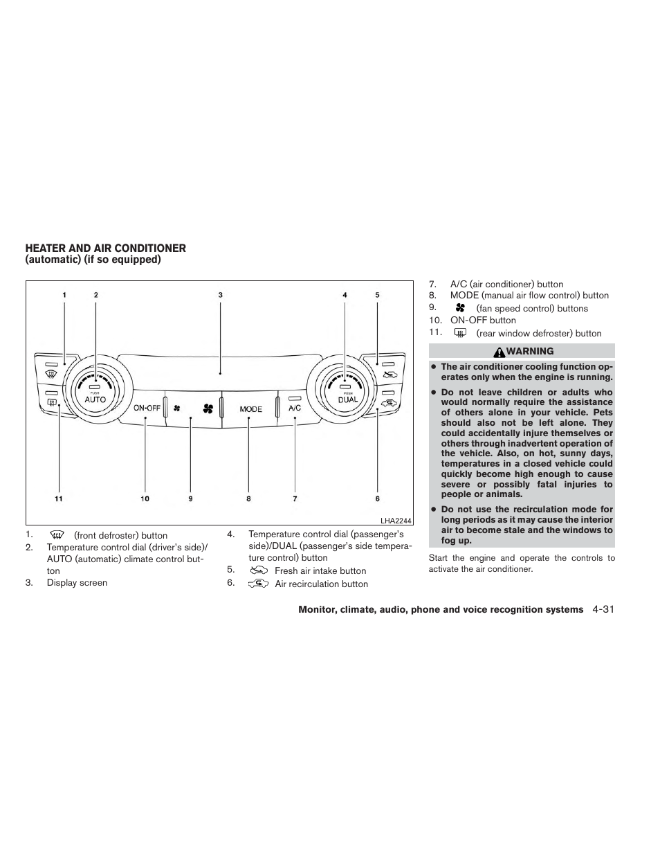 NISSAN 2014 Altima Sedan - Owner's Manual User Manual | Page 200 / 428