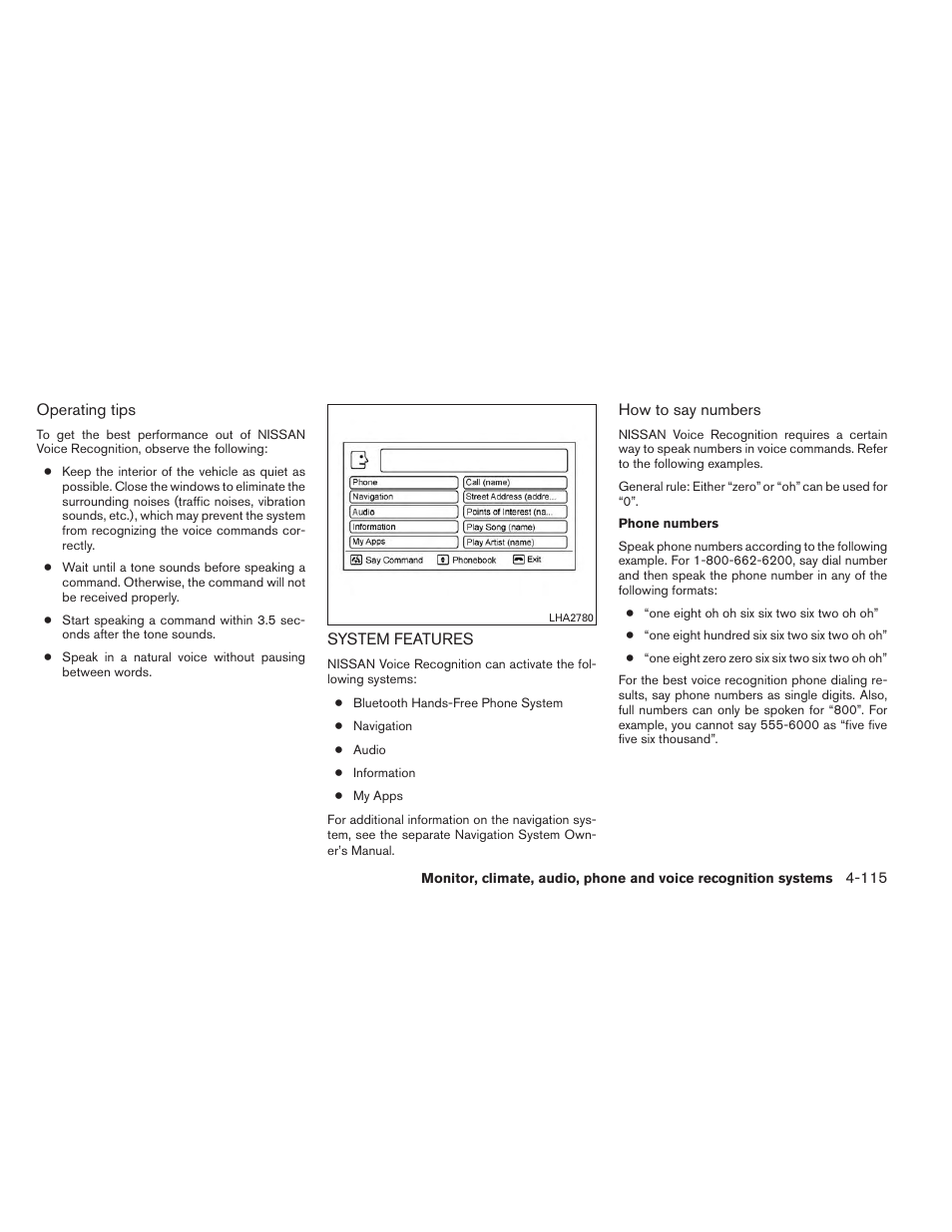 System features -115 | NISSAN 2014 Altima Sedan - Owner's Manual User Manual | Page 284 / 428