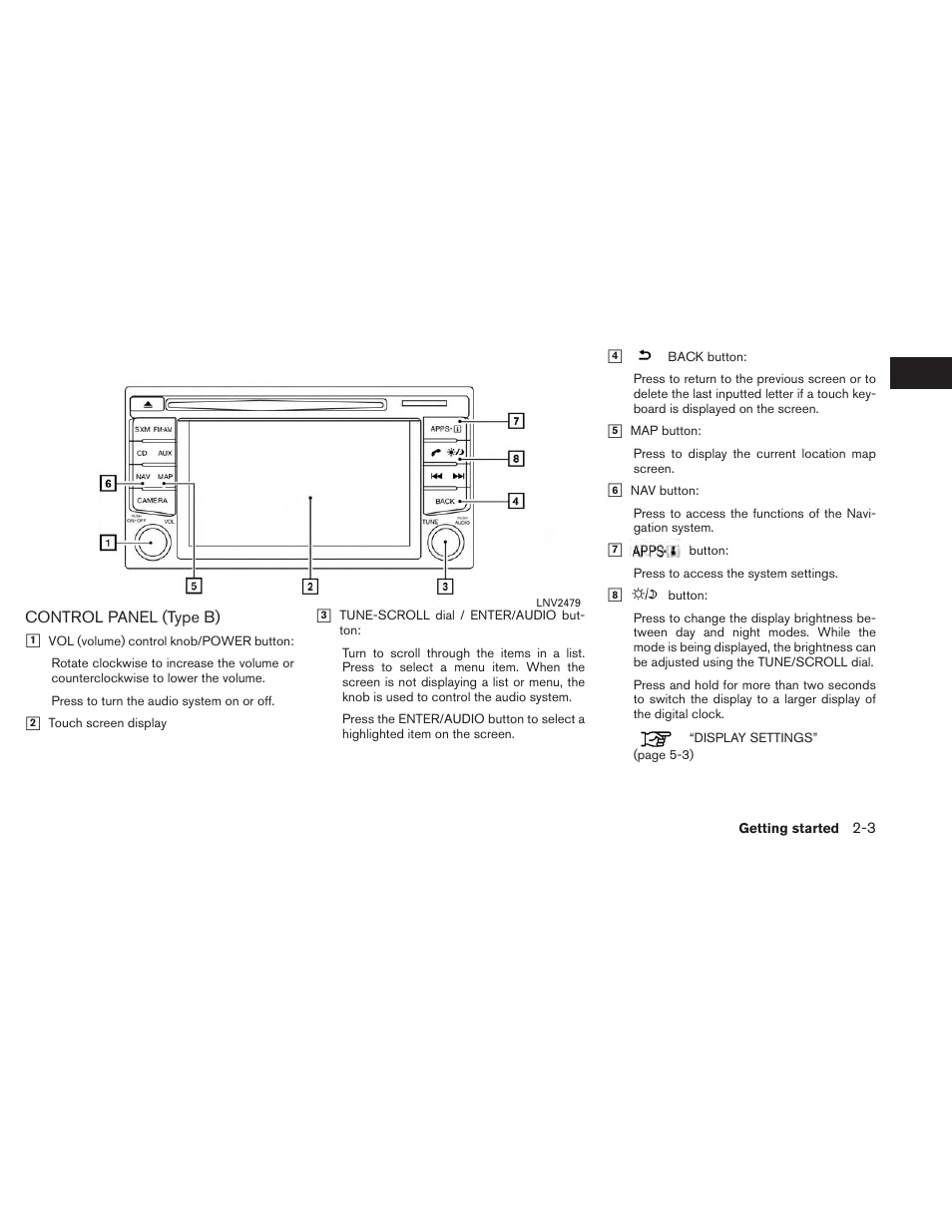 Control panel (type b) -3 | NISSAN 2014 Xterra - Navigation System Owner's Manual User Manual | Page 11 / 80