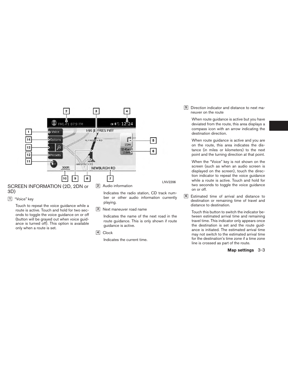 Screen information (2d, 2dn or 3d) -3 | NISSAN 2014 Xterra - Navigation System Owner's Manual User Manual | Page 21 / 80