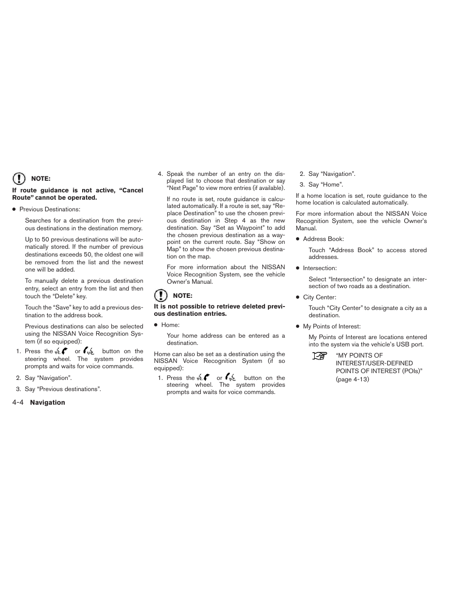 NISSAN 2014 Xterra - Navigation System Owner's Manual User Manual | Page 38 / 80