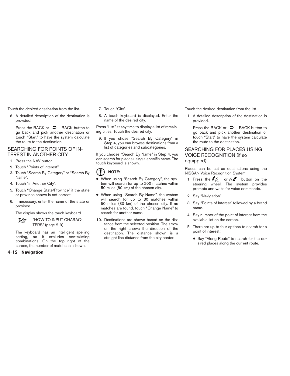 NISSAN 2014 Xterra - Navigation System Owner's Manual User Manual | Page 46 / 80