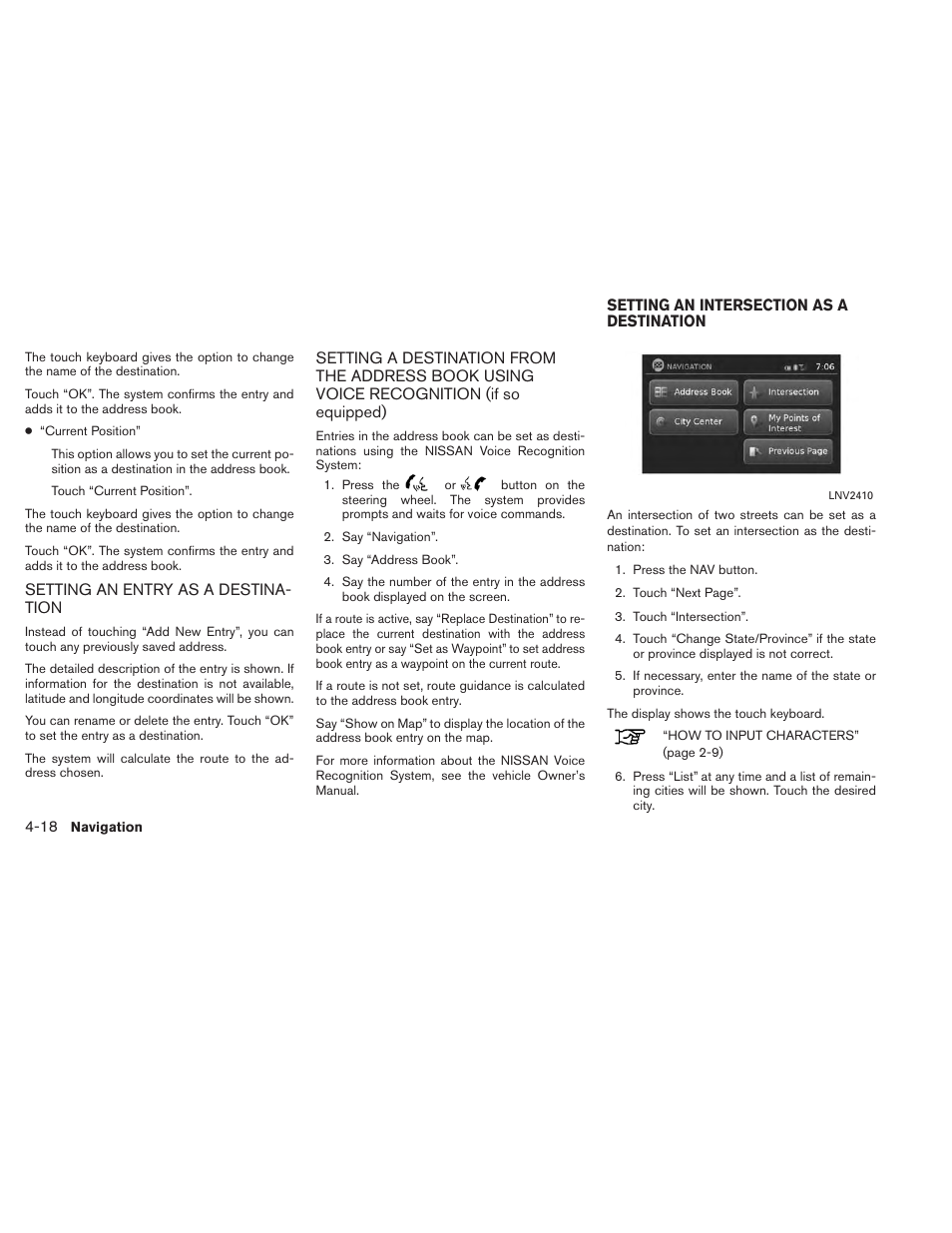 Setting an intersection as a destination -18 | NISSAN 2014 Xterra - Navigation System Owner's Manual User Manual | Page 52 / 80