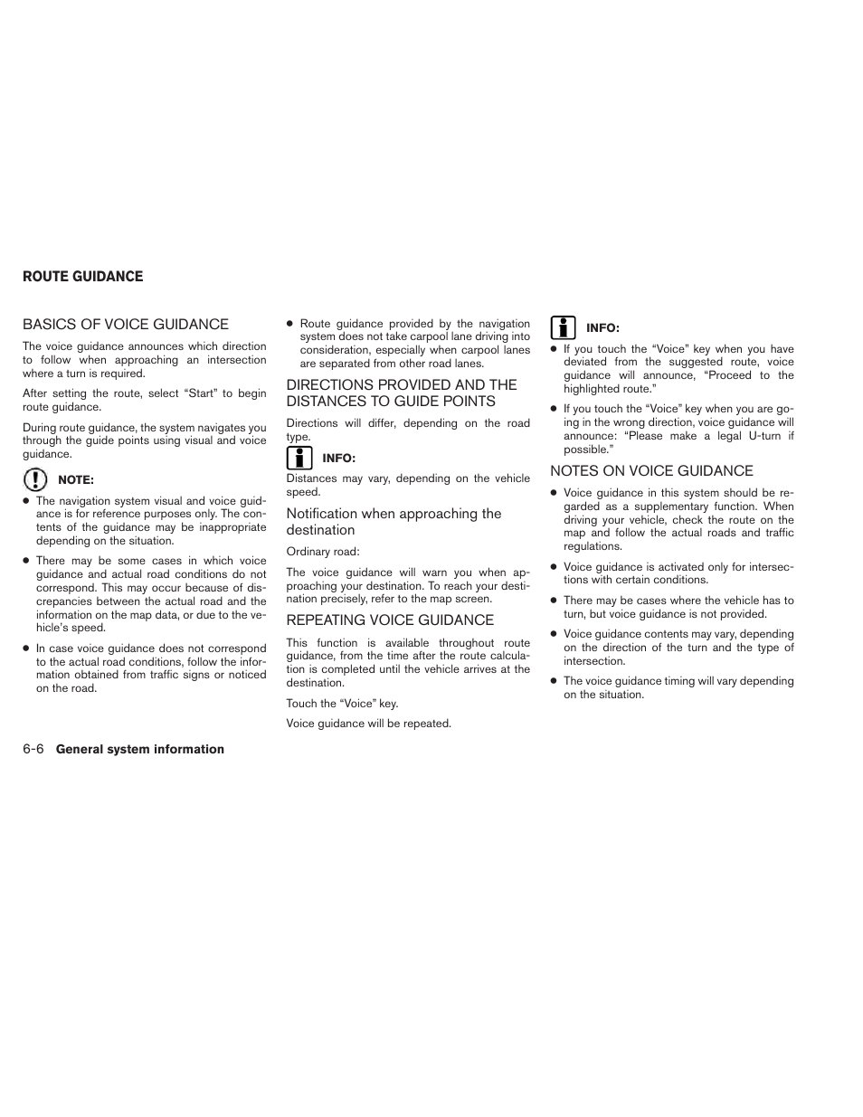 Route guidance -6 | NISSAN 2014 Xterra - Navigation System Owner's Manual User Manual | Page 70 / 80