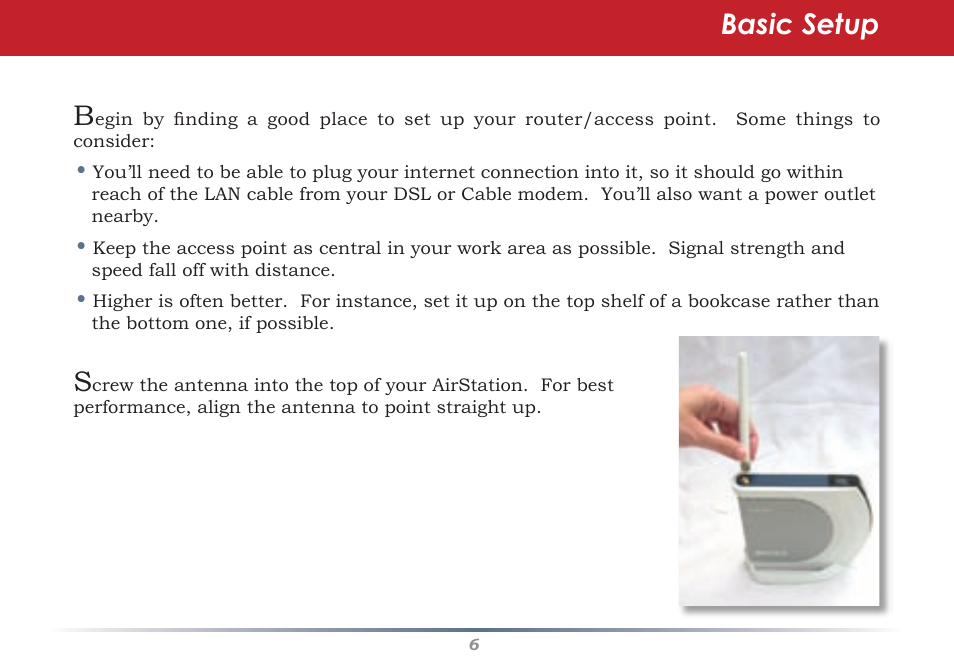 Basic setup s | Buffalo Technology Buffalo AirStation WHR-G54S User Manual | Page 6 / 93