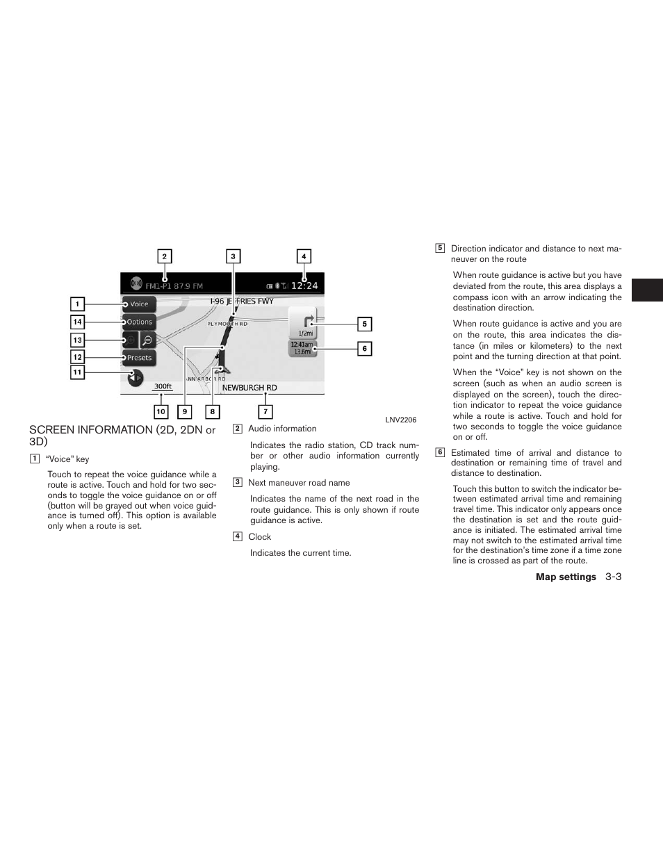 Screen information (2d, 2dn or 3d) -3 | NISSAN 2015 Xterra - Navigation System Owner's Manual User Manual | Page 21 / 81