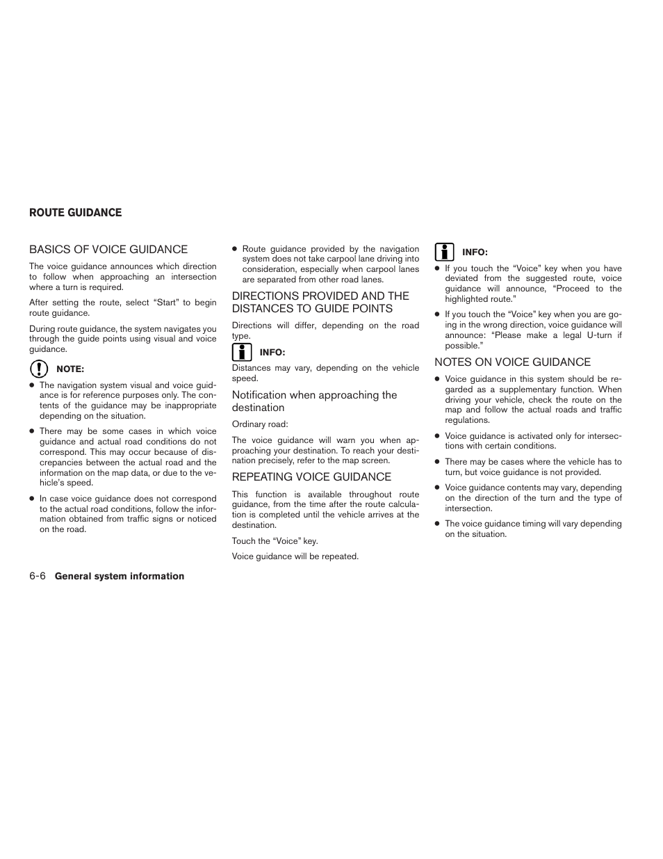 Route guidance -6 | NISSAN 2015 Xterra - Navigation System Owner's Manual User Manual | Page 70 / 81