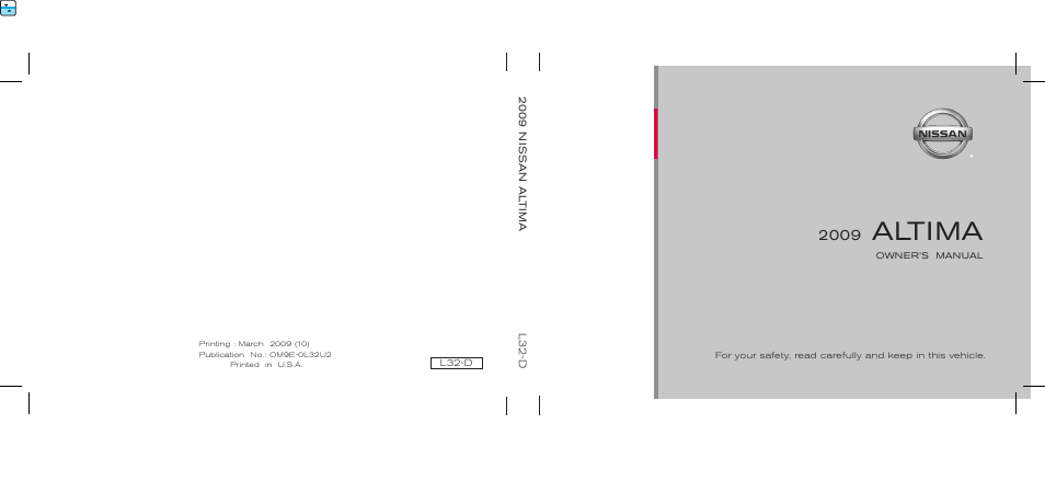 NISSAN 2009 Altima Coupe - Owner's Manual User Manual | 373 pages