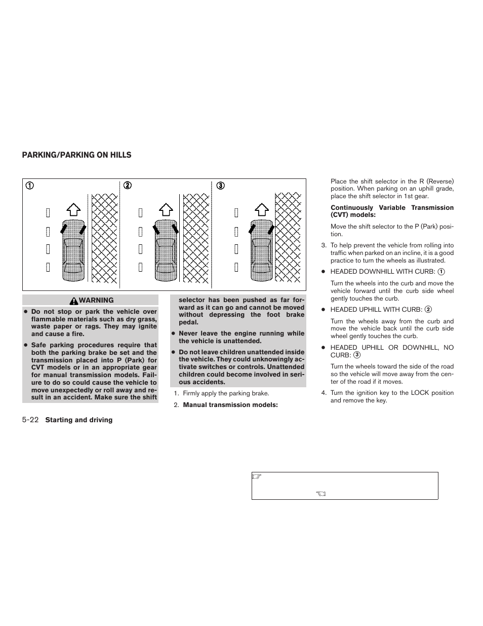 Parking/parking on hills -22 | NISSAN 2009 Altima Coupe - Owner's Manual User Manual | Page 260 / 373